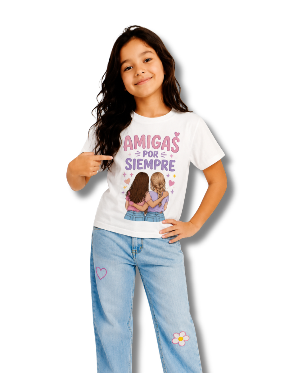 Camiseta Amigas por Siempre