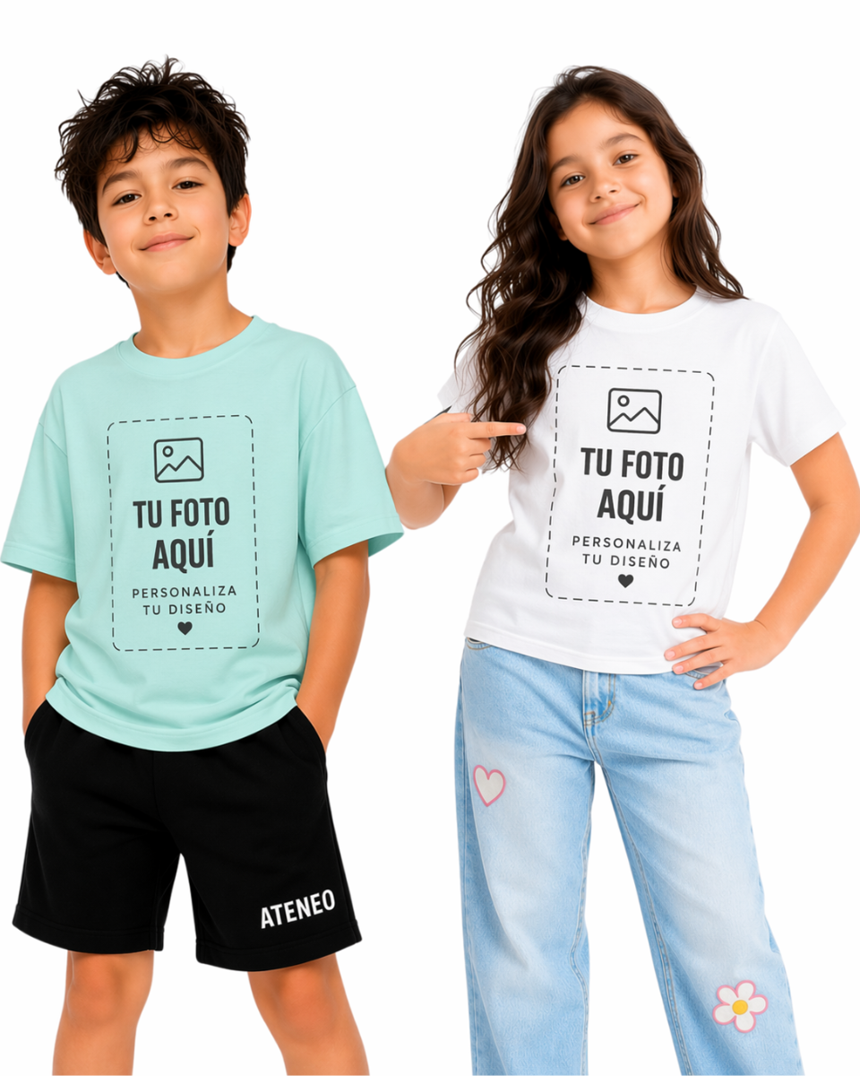 Camiseta personalizada para Niño/a con foto o texto