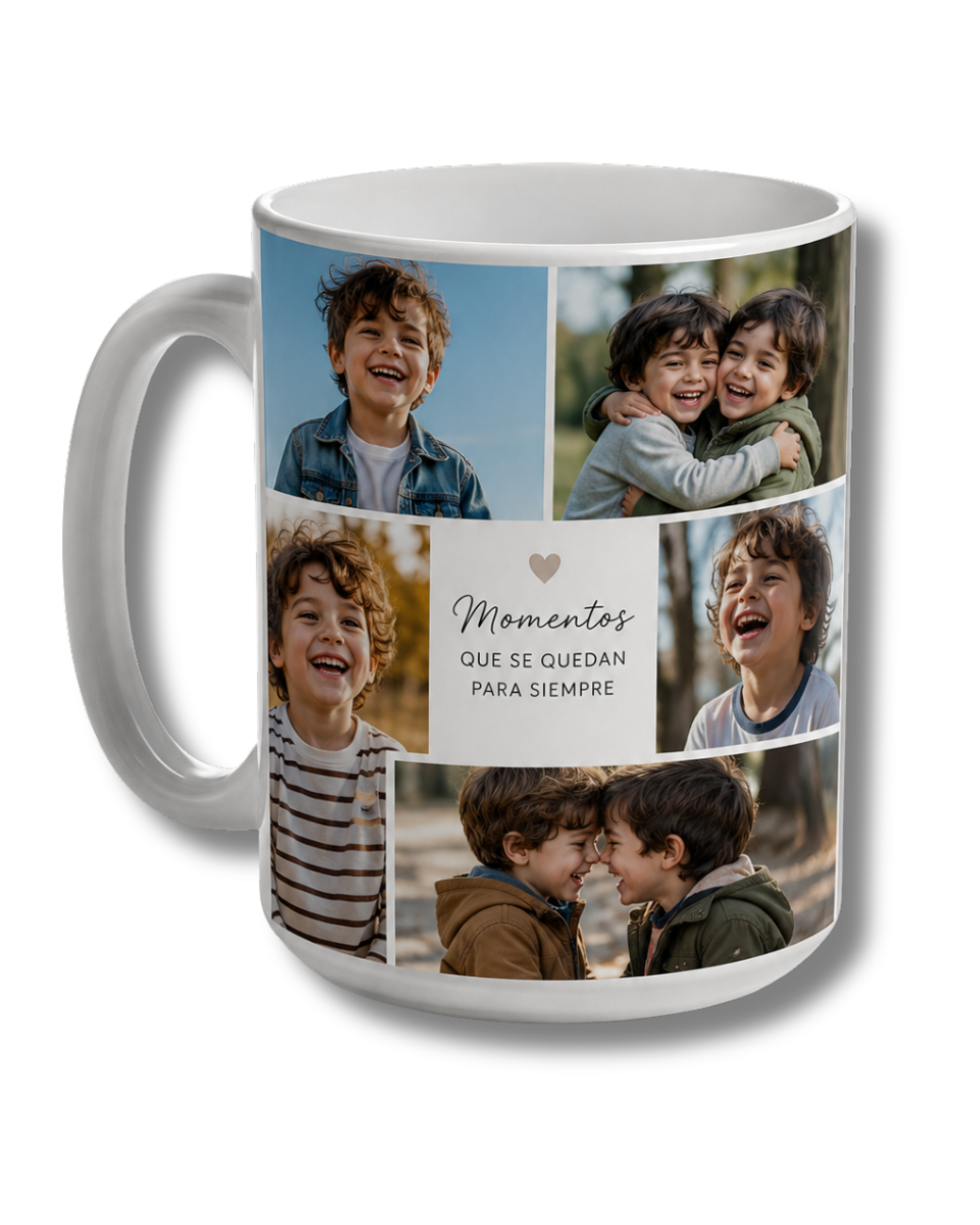 Taza con collage Niños