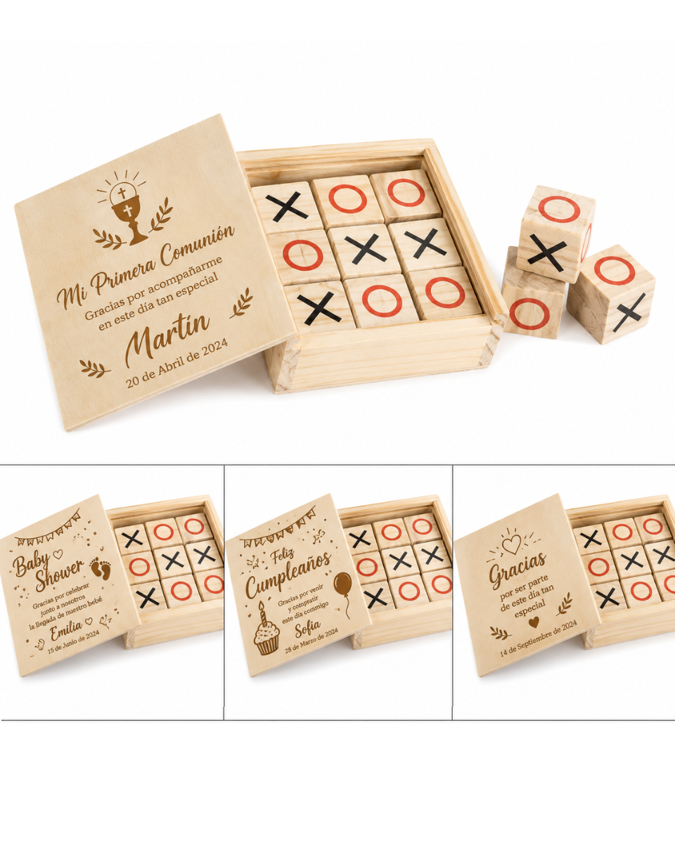 Tres en raya personalizado - lote por 10und