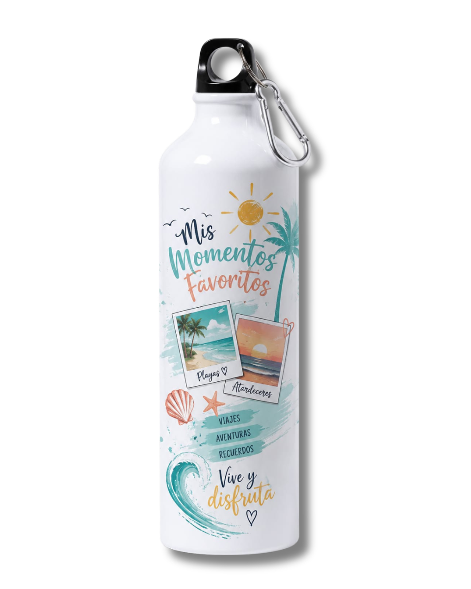 Botella blanca personalizada