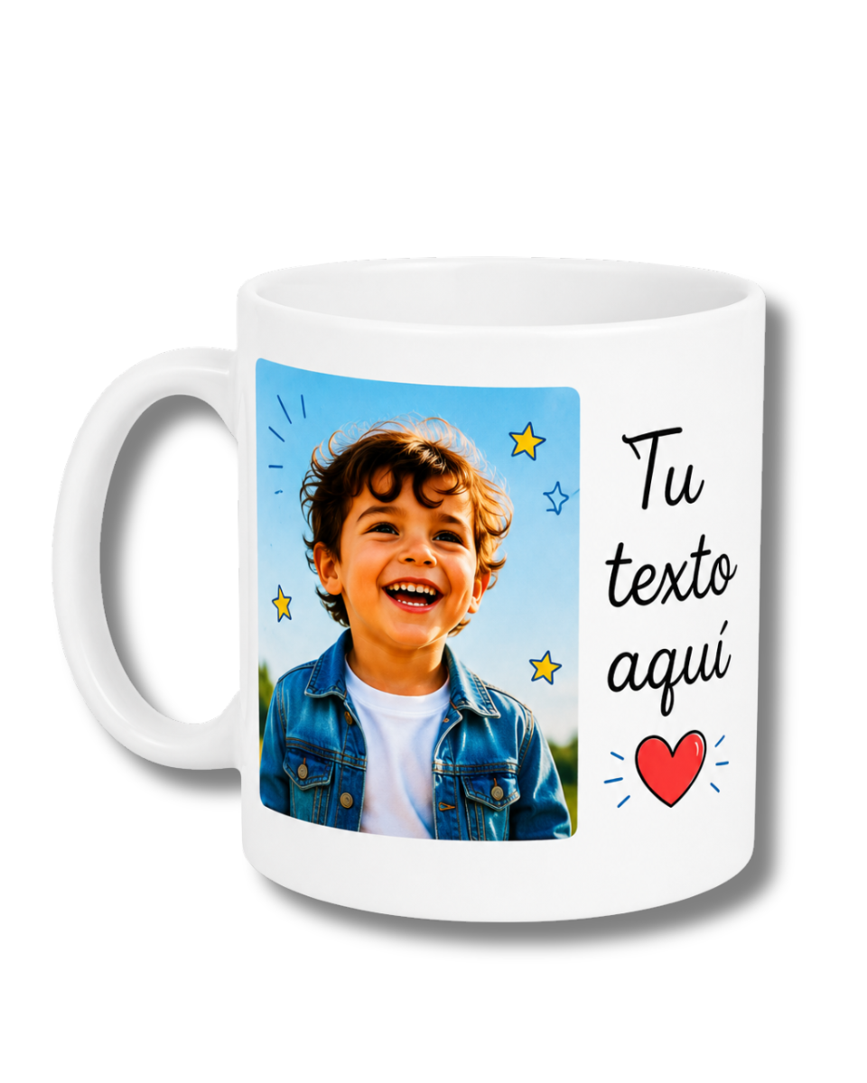 Taza con foto y texto para Niños/Niñas