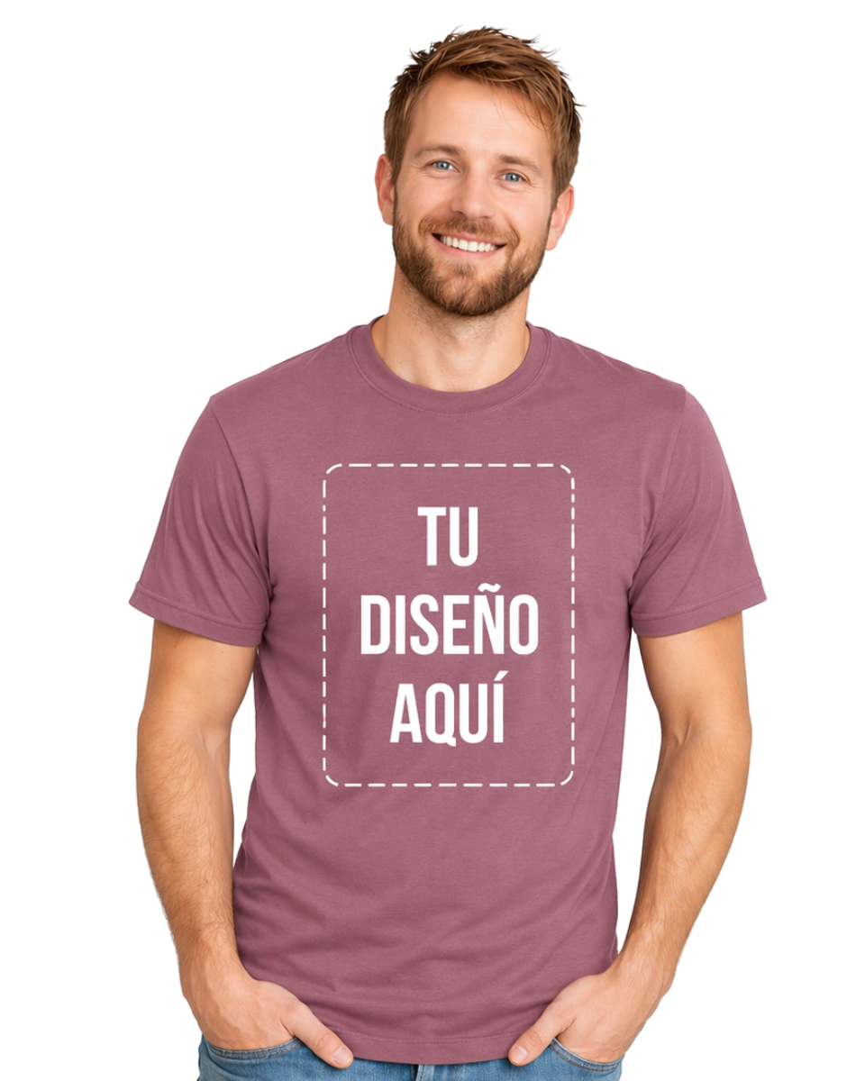 Camiseta Alpha personalizada para Hombre  con Foto o Texto - Diseño Libre a Todo Color - DTF