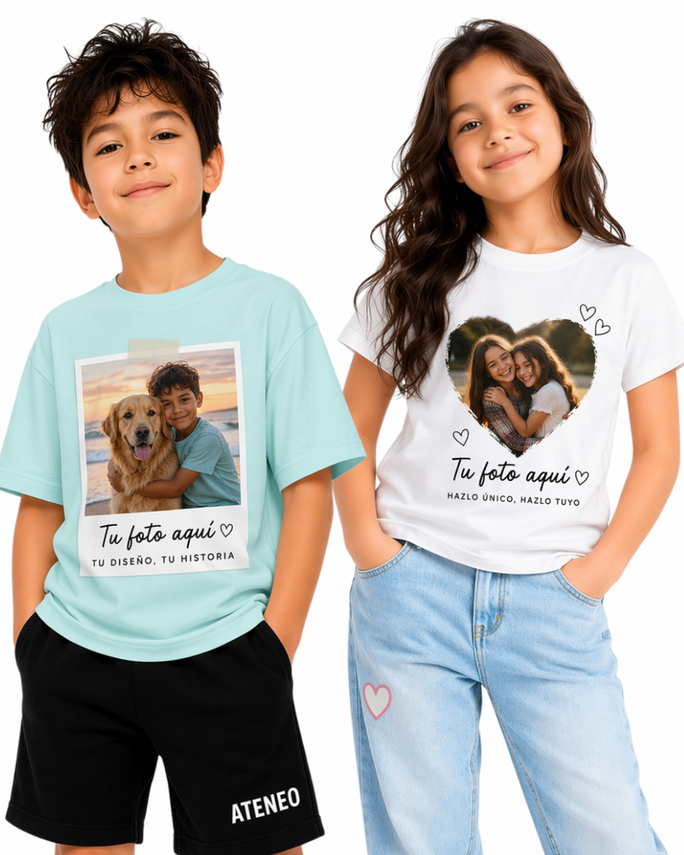 Camiseta personalizada para Niño/a con foto o texto