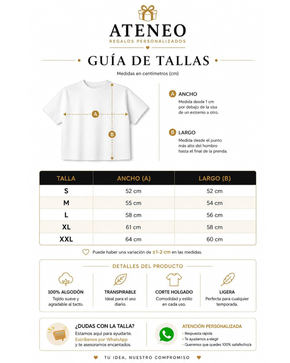 Camiseta Corta Holgada Mujer 100% Algodón - Crop Top Personalizado de Manga Corta