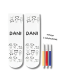 Calcetines para pintar con rotuladores
