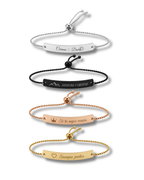 Pulsera Esclava Ajustable Personalizada - Acero Inoxidable con Grabado Láser