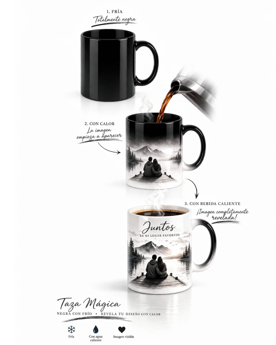 Taza mágica con una foto y/o texto