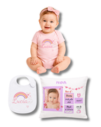 Caja Regalo Bebé Personalizada - Pack Natalicio para Nacimiento, Bautizo o Primer Cumpleaños
