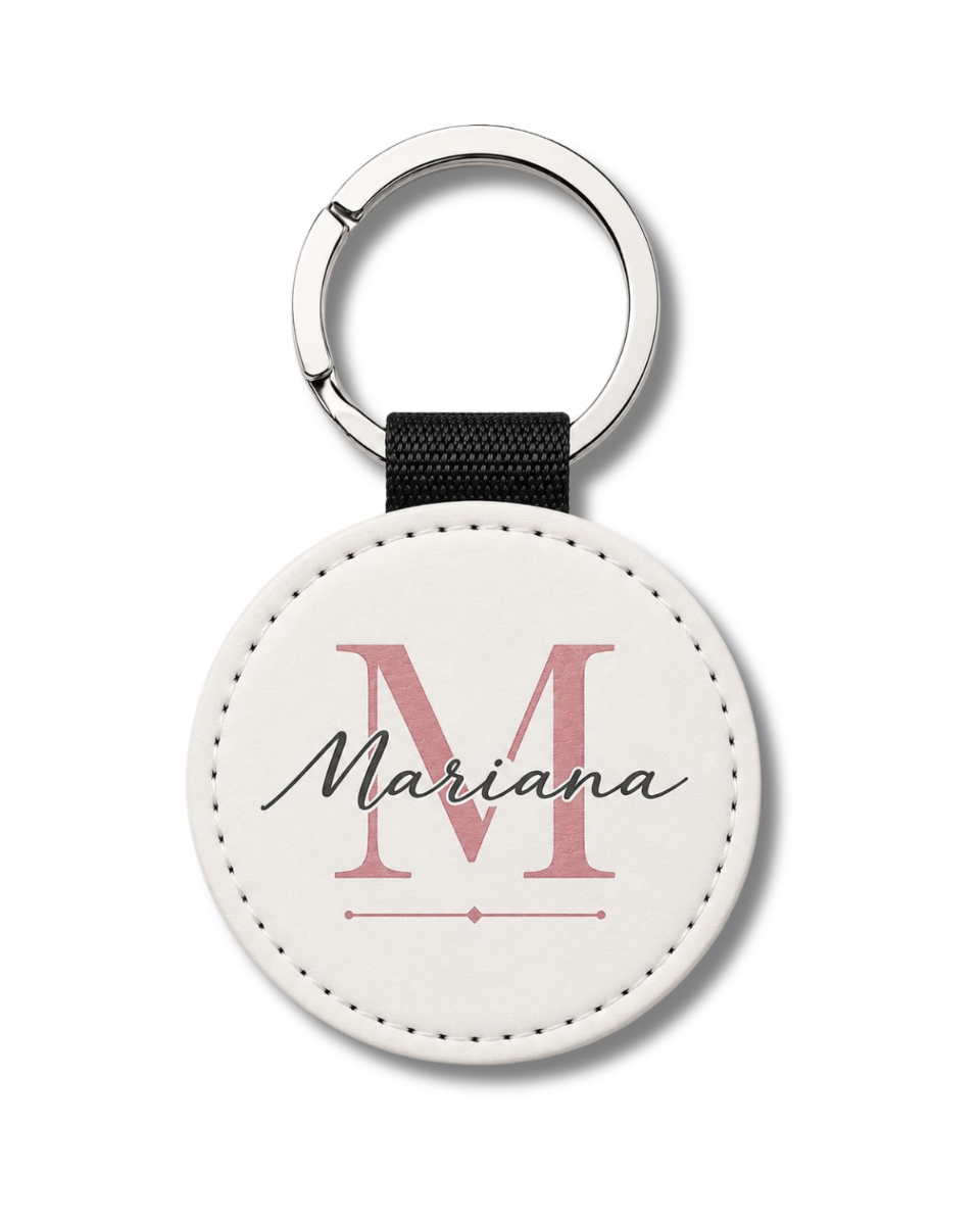 Llavero con Inicial y Nombre Personalizado