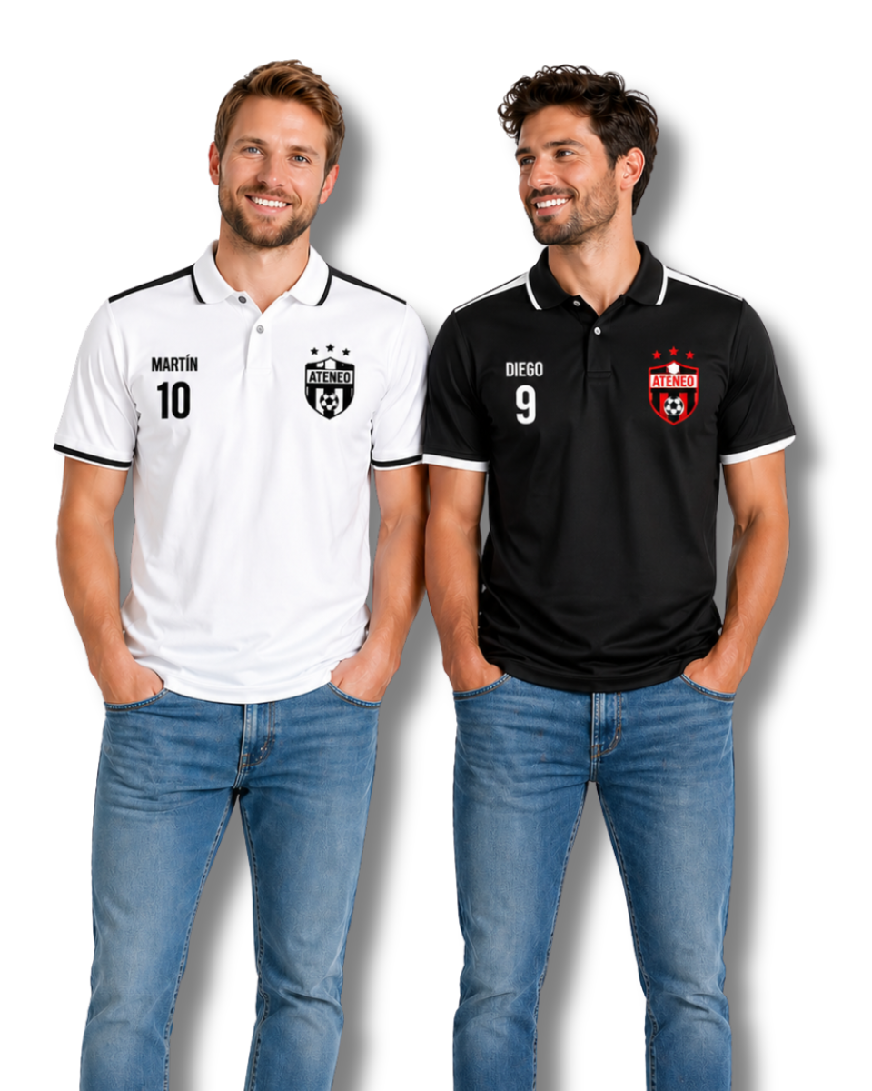 Polo Técnico futbolera Transpirable Personalizado - Camiseta Deportiva Bicolor para Hombre con Certificado GRS