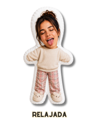 Cojín Muñeco Mujercitas Personalizado con Foto 28x38 cm - Peluche Almohada con Tu Cara - Regalo Original a Todo Color