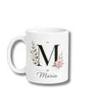 Taza con inicial y nombre mujer