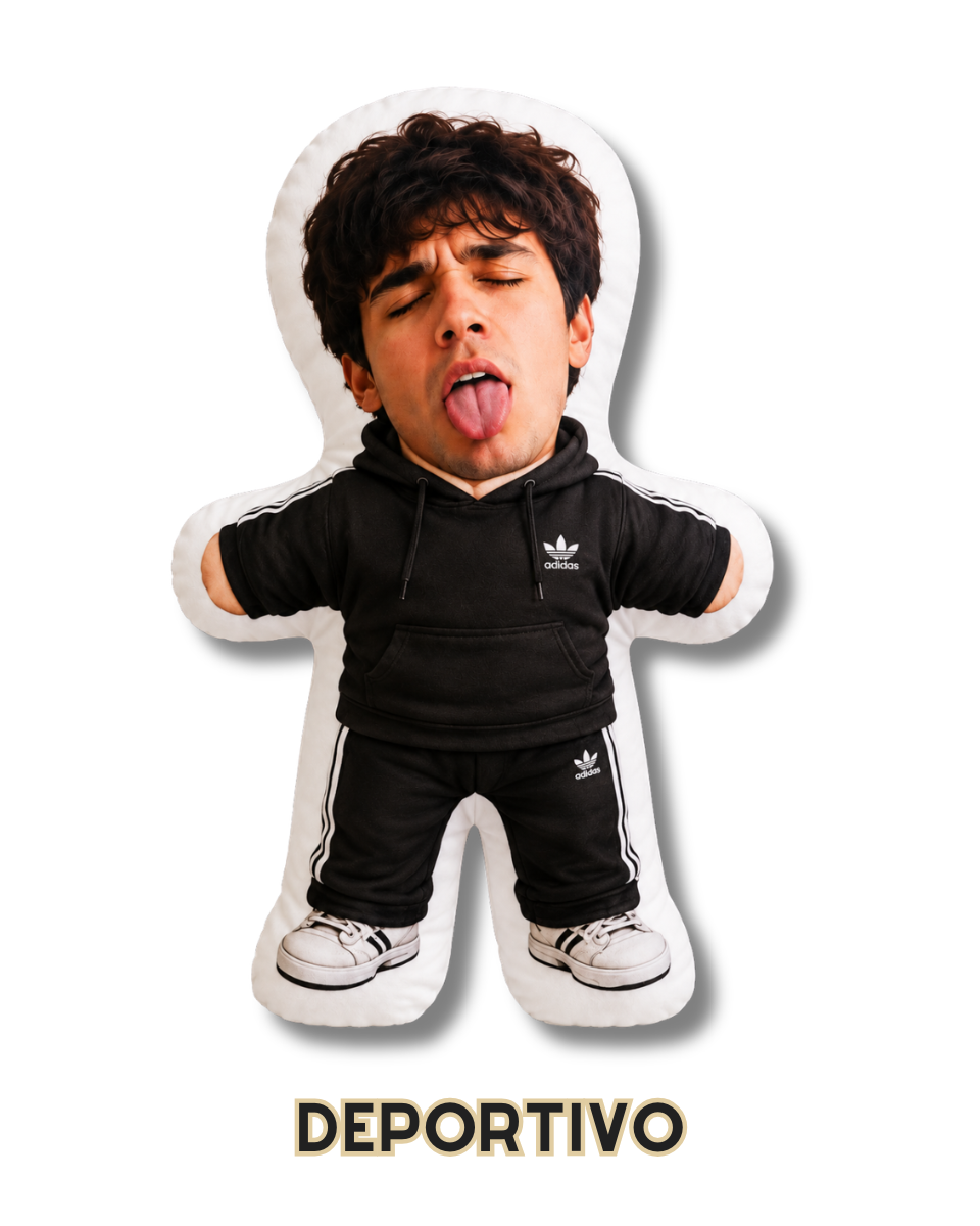 Cojín Muñeco Hombresitos Personalizado con Foto 28x38 cm - Peluche Almohada con Tu Cara - Regalo Original a Todo Color