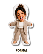 Cojín Muñeco Mujercitas Personalizado con Foto 28x38 cm - Peluche Almohada con Tu Cara - Regalo Original a Todo Color