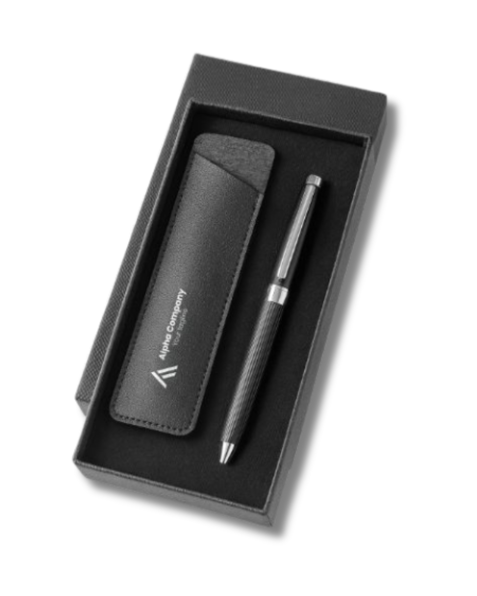 Set de Bolígrafo Metálico y Estuche Personalizado - Regalo Elegante para Hombre y Mujer y Oficina en Caja de Lujo