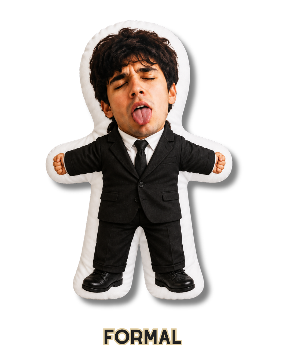 Cojín Muñeco Hombresitos Personalizado con Foto 28x38 cm - Peluche Almohada con Tu Cara - Regalo Original a Todo Color