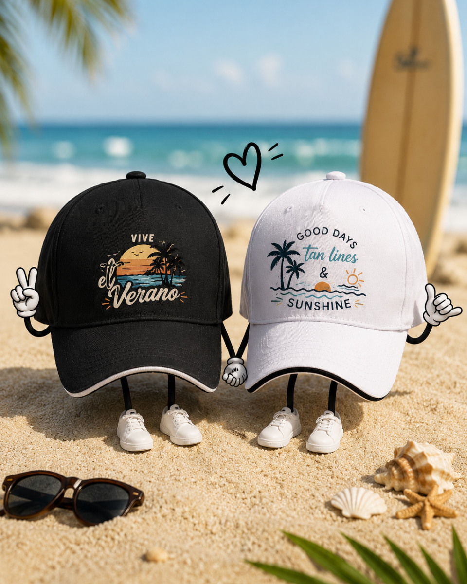 Gorra Deportiva de 5 Paneles 100% Algodón - Gorra Ajustable con Visera de Sándwich a Contraste - Gorra Casual con Cierre de Velcro y Cinta Antisudoral