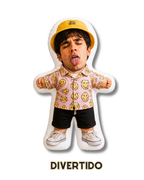 Cojín Muñeco Hombresitos Personalizado con Foto 28x38 cm - Peluche Almohada con Tu Cara - Regalo Original a Todo Color