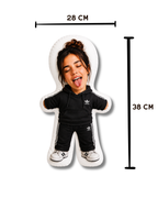 Cojín Muñeco Mujercitas Personalizado con Foto 28x38 cm - Peluche Almohada con Tu Cara - Regalo Original a Todo Color