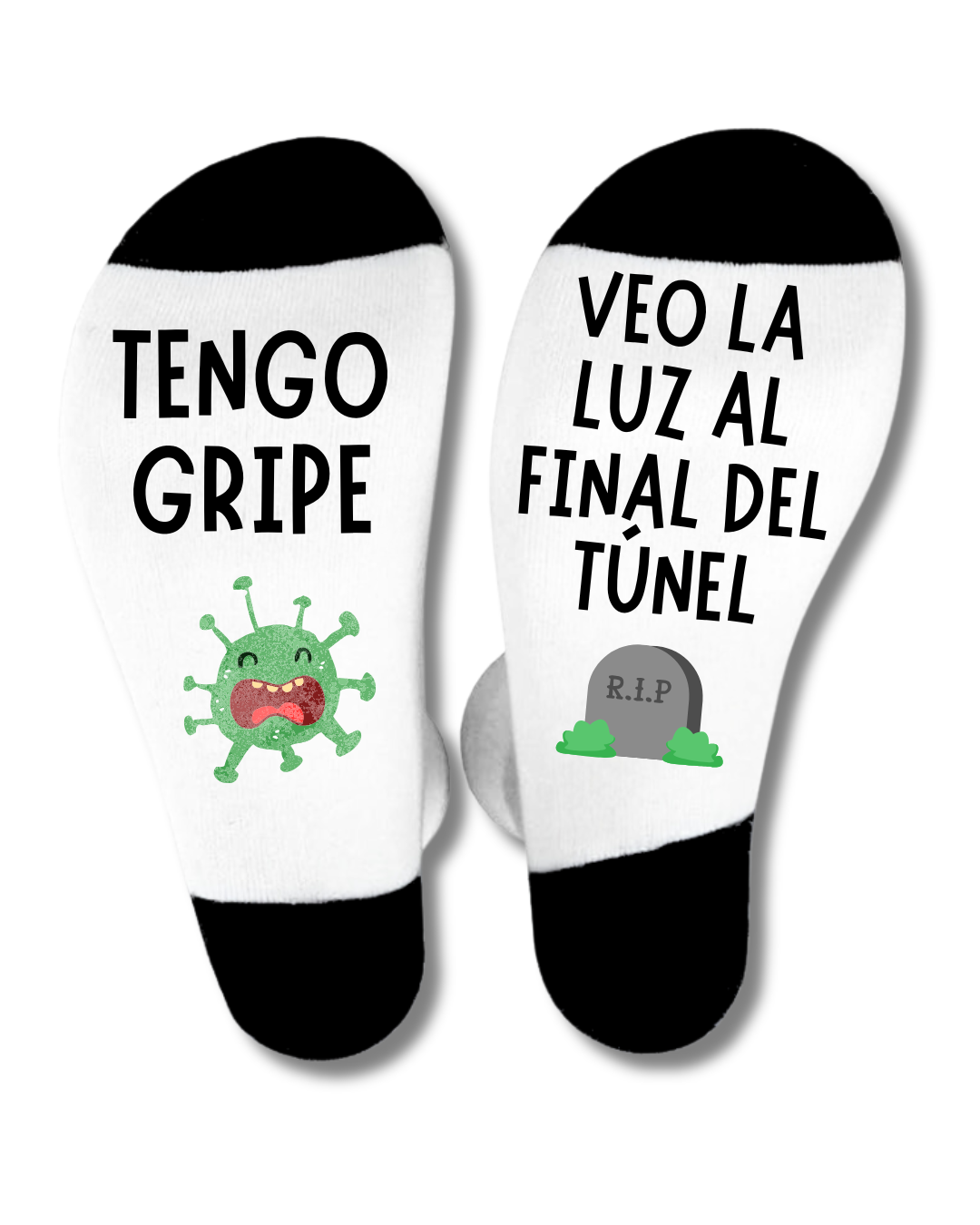 Calcetines Divertidos para Hombre "Tengo Gripe" - Regalo de Humor para Amigos y Parejas