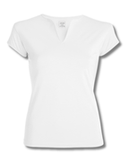 Camiseta Mujer con Cuello en V Abierto -Manga Corta Personalizada con Diseño Libre a Todo Color