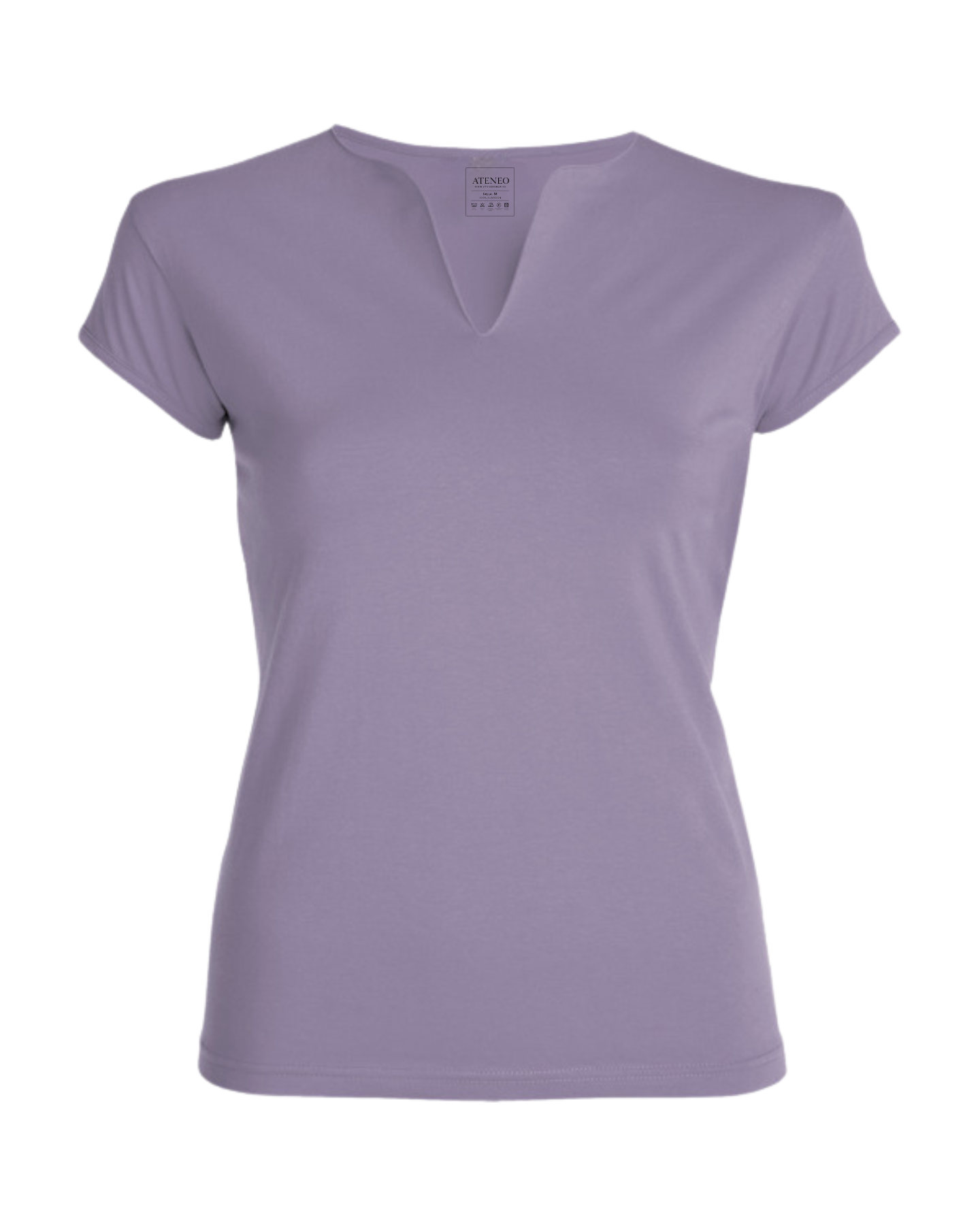 Camiseta Mujer con Cuello en V Abierto -Manga Corta Personalizada con Diseño Libre a Todo Color