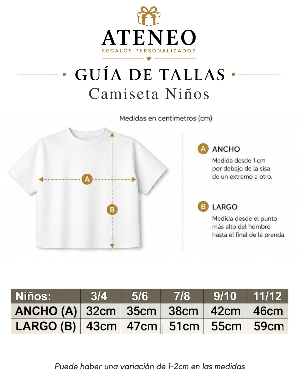 Camiseta personalizada para Niño/a con foto o texto