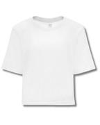 Camiseta Corta Holgada Mujer 100% Algodón - Crop Top Personalizado de Manga Corta