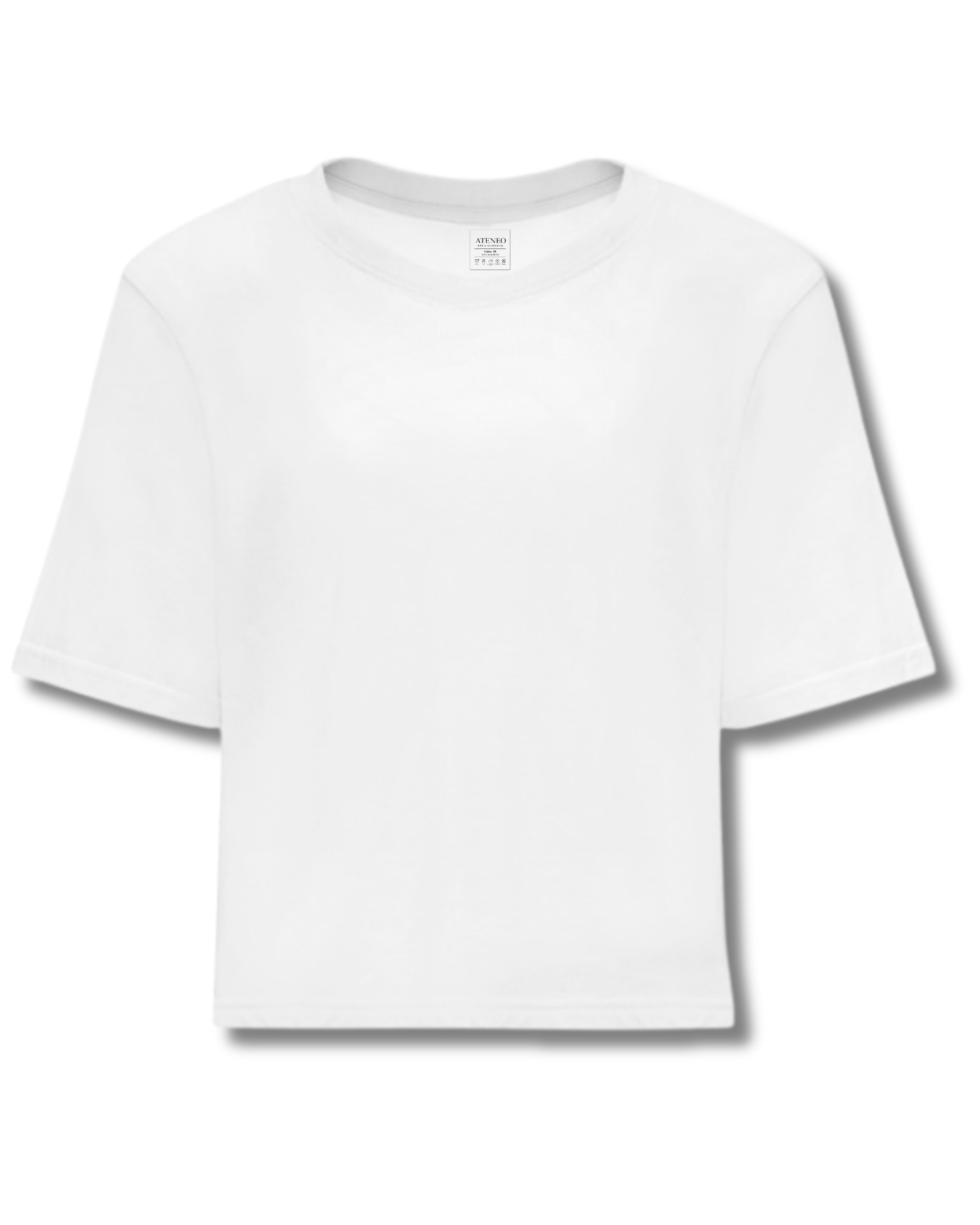 Camiseta Corta Holgada Mujer 100% Algodón - Crop Top Personalizado de Manga Corta