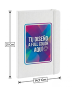 Libreta A5 Personalizable para Diseños a Color - Cuaderno Ecológico Blanco Lienzo en Blanco - Bloc de Notas de 80 Hojas Rayadas