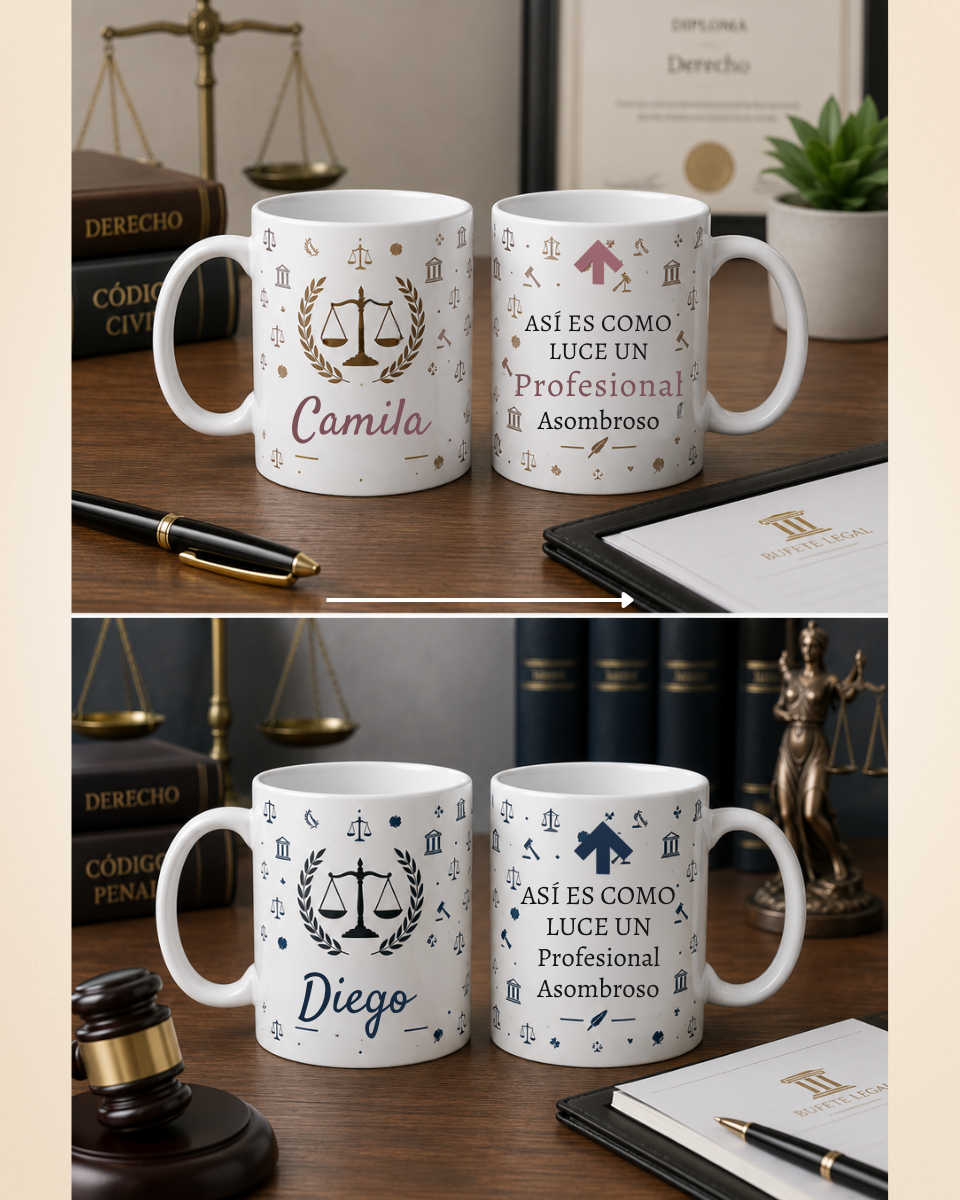 Pack Regalo Profesiones - Caja Sorpresa con Taza, Llavero de Madera, Bombones y Dedicatoria