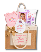 Coffret Cadeau Bébé Personnalisé - Pack Naissance pour Naissance, Baptême ou Premier Anniversaire